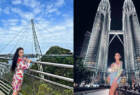 Nanə 125 metr hündürlüyü olan “Sky bridge”də – VİDEO